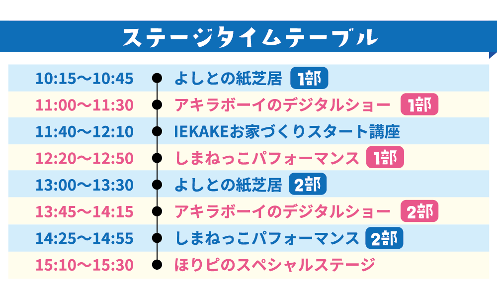 ステージスケジュール